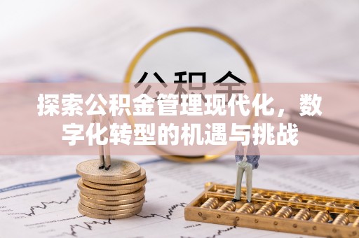 缙云探索公积金管理现代化，数字化转型的机遇与挑战