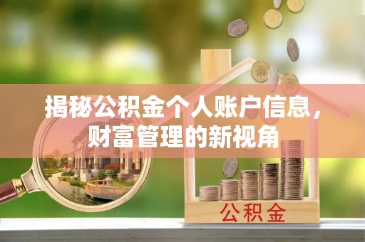 缙云揭秘公积金个人账户信息，财富管理的新视角