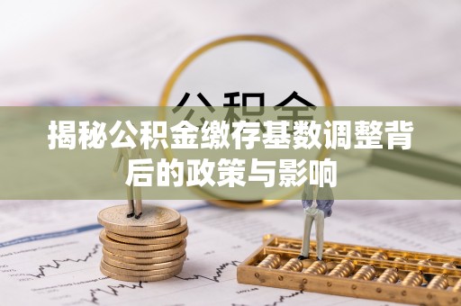 缙云揭秘公积金缴存基数调整背后的政策与影响
