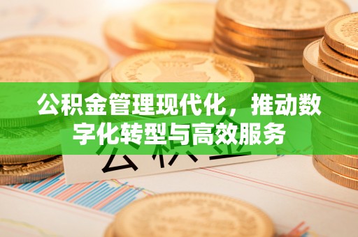缙云公积金管理现代化，推动数字化转型与高效服务